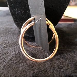 Rose gold color hoops